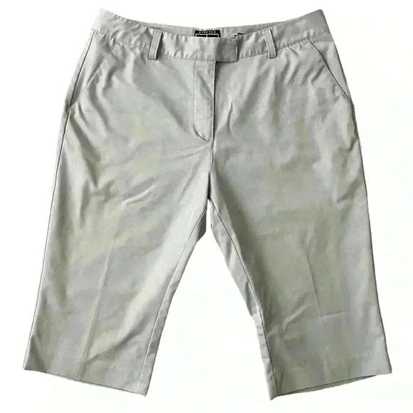 Adidas Womens Grey Athletic Capri Shorts Size Small - Picture 1 of 7